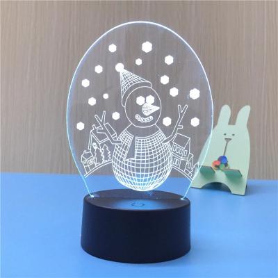 China Contemporary Custom Design 3D Effect Desk Lamp Kids Decoration 3D Indoor Acrylic Illusion LED Night Lights for sale