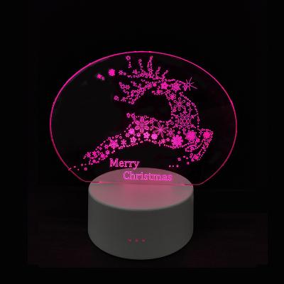 China Contemporary touch led creative lighting acrylic table lamp night lamp 3d light bedroom acrylic light for sale