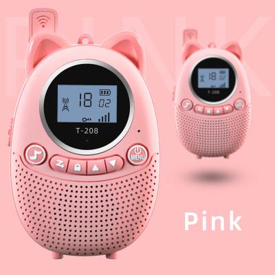 China ABS+PC Long Range Mini Walkie Talkies Walkie Talkie With Two Colors Blue/Pink Toys Gifts For Kids for sale