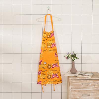 China Durable Wholesale Custom Butterfly Printing Aprons For Cleaning Kitchen, Cafe for sale