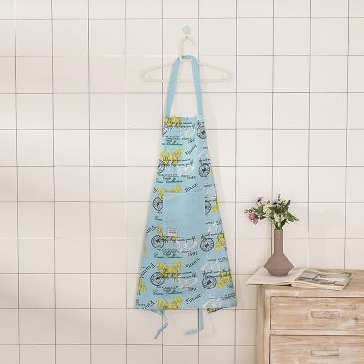 China Hot Selling Durable Printed Fine Linen Sleeveless Aprons For Kitchen Cooking for sale