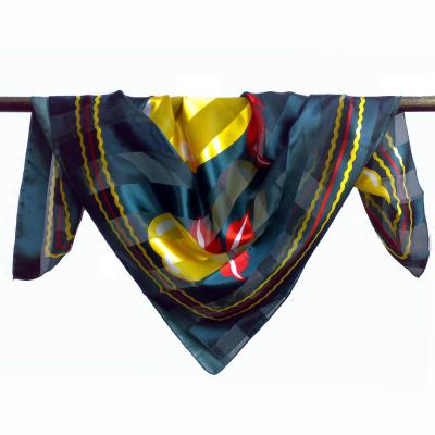 China Hot Lady Square Fashion Lastest Design Silk Satin Scarf Sold By Factory for sale