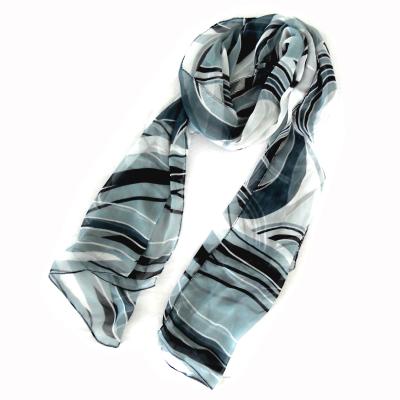 China Feature: New Design Anti-Static Printing Long Fashion Chiffon Scarf For Summer for sale