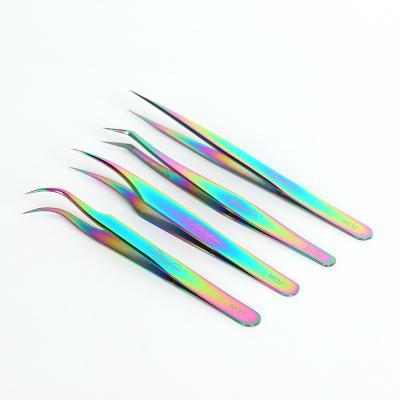 China New type eyebrow tweezers high quality for eyelash extensions volume eyelash extension tweezers for sale