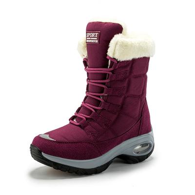 China Breathable Large Size Outdoor Thickening Snow Boots Winter Warm High Top Cold Field Plus Velvet Cotton Boots for sale