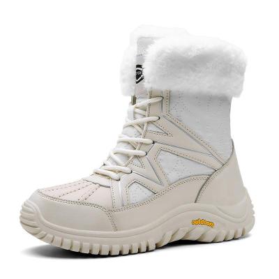 China Breathable Large Size Wild High Top Shoes Winter Thick-soled Waterproof Snow Boots Cotton Plus Velvet Warm Thick Shoes for sale