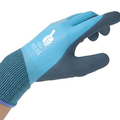 China Non-slip Wear-resistant/Fire Proof Work Insurance 318 Rubber Work Latex Dipping Thickening Waterproof Gloves Protective Coating for sale