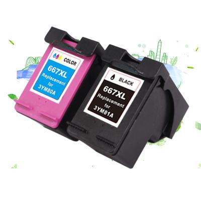 China Re-manufactured Compatible Printer Ink Cartridge 667 667xl For HP Deskjet Ink Printer Hp667 2775 2776 Cartucho for sale