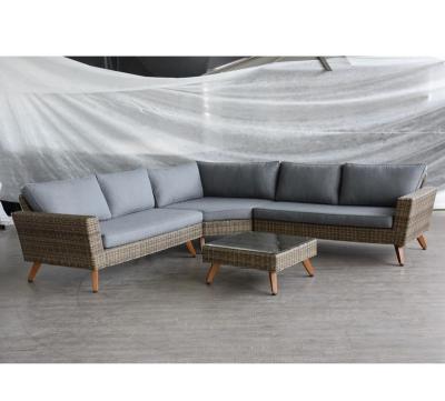 China Garden Set Wickes Rattan Garden Furniture 4 Pieces Sets Patio Furniture Sets Plastic Rattan Outdoor Sofa for sale