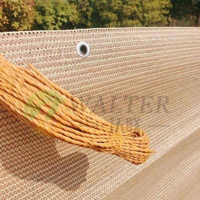 China Privacy Mesh Fabric Screen Fence with Grommets, Yard Beige for sale