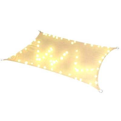 China Garden Shading Sun Shade Sail Canopy With LED Lights for sale