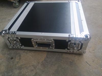 China Black Color 2 U Rack case , 2 U Flight Case With 9 MM Thickness Plywood Road Case for sale