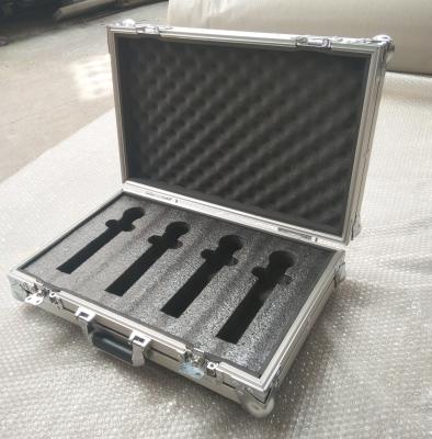 China 4 Pieces in 1 Microphone Flight Case and Tool Case Double-Box Aluminum Tool Box for sale