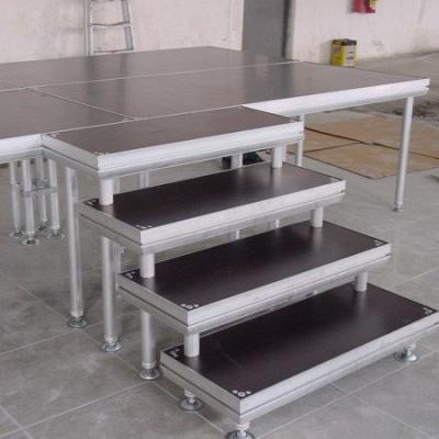 China High Stability Stage Stair Made By Aluminum Tube And 18mm Plywood for sale