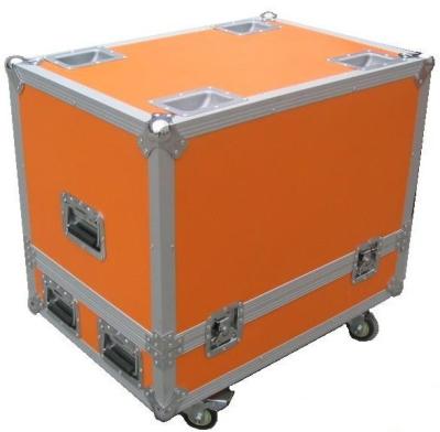 China Orange 12U Flight Case Hardware Plastic Cases For DJ Mixer Case for sale