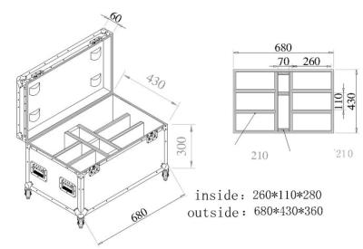 China Wooden / Aluminum Tool Cases Trolley Case For Moving Head Light Case for sale