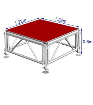 Chine le verre organique fois de 90*90cm/plates-formes en bois d'étape pour la botte en aluminium d'étape montrent à vendre