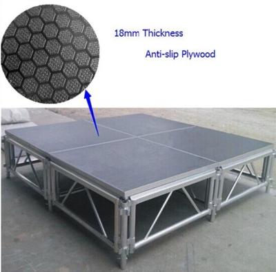 China 6082-T6 Anti-slip Waterproof Plywood Portable Stage For Concert for sale