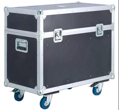 China Orange Aluminum tool flight case with wheels for Stage Sound for sale