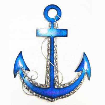 China Europe UPGRADE Good Price Wholesale Metal Crafts Anchor Wall Hanging Art Indoor Iron Crafts Wall Decor for sale