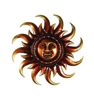 China Coastal Vintage Sun Face Art Sculpture Decorative Large Wall Mounted Hanging for sale