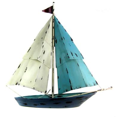 China Coastal Model Desktop Ship Ornaments Vintage Decor Statue Sailing Boat for sale