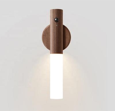 China Eye-proective UPGRADE Universal Handheld Wooden LED Night Lamp Bar Shaped Induction Night Light for sale