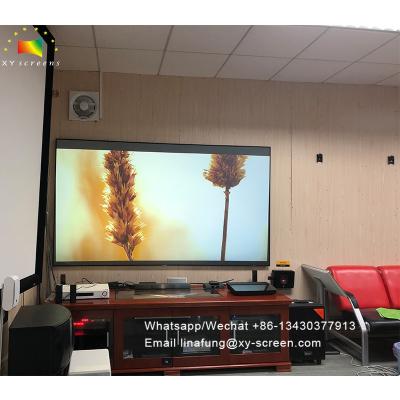 China Ambient Light Rejecting UST PET Crystal ALR Thin Frame 80-120 inch Fixed Frame Laser Projector Screen for Home theater for sale