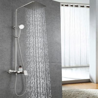 China Without Slide Bar Modern Design Stainless Steel Bathroom Faucet Custom Shower Set for sale