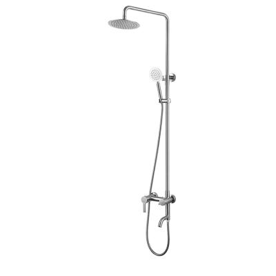 China Without Slide Bar Wall Mounted Bathroom Faucet Shower Head Set With 304 Stainless Steel for sale