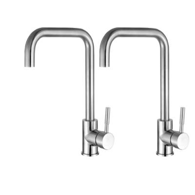 China Contemporary High Efficiency Commercial Kitchen Faucet With 304 Stainless Steel for sale