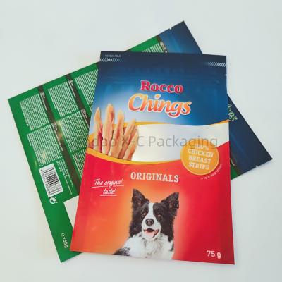 China Tierfutter 3 Seiten Siegel Taschen wiederverschließbar Mini Kleines Custom Feuchtigkeitsdicht Lebensmittelqualität Farbig zu verkaufen