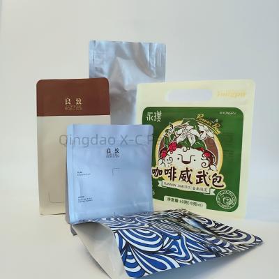 China Customizable 8 Side Seal Bag Popular Food Grade Square Bottom Packaging Bag for sale