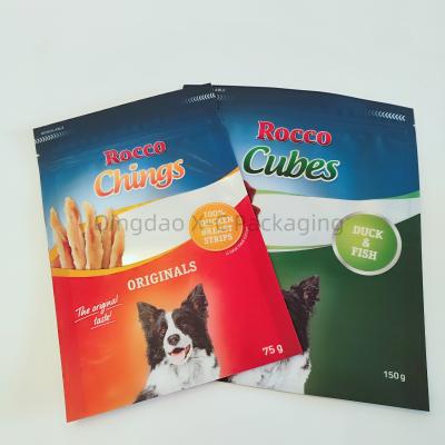 China Pet Food 3 Side Seal Bags Colorful Compostable Sachet Packaging Moisture Proof for sale