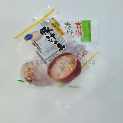 China Custom Print 3 Side Seal Pouch With Window Heat Seal Plastic Snack Packaging Bag for sale