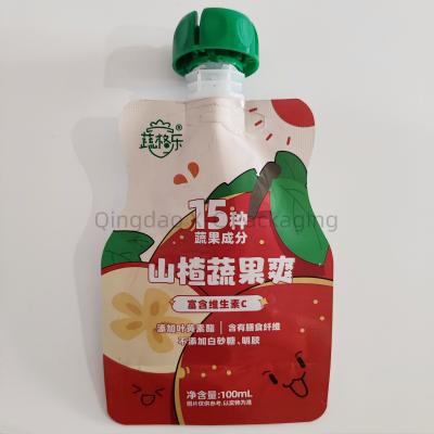 China Food Packaging Spouted Liquid Stand Up Pouches Corner Spout Bag Eco Friendly for sale