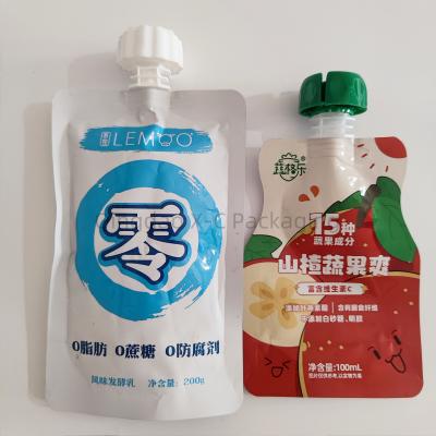 China Aluminum Spouted Stand Up Barrier Pouches Heat Seal For Liquid Packaging for sale