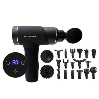 China Custom Body Logo ABS 2500mAh 30 Speed ​​17 Heads Massage Gun Rechargeable Handheld Deep Muscle Massage Gun for sale