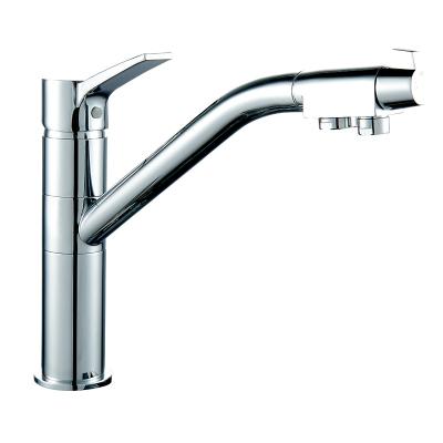 China Factory Direct Sales Contemporary Brass 3 Way Kitchen Sink Faucet For Drinking Water Supply for sale