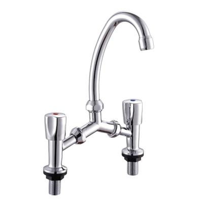 China Other Two Handle Chinese Manufacturer Three Way Brass Sink Deck Mixer for sale