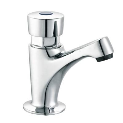 China New Modern Water Saving Delay Self Closing Faucet Tap Chrome Faucets High Quality Basin for sale