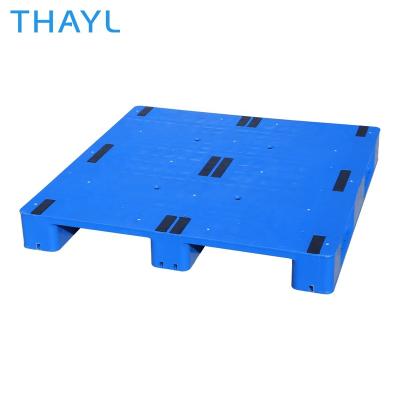 China HDPE 1200x1200 Single Faced Stretching Flat Surface Pallet Steel Reinforced Heavy Duty Plastic Steel Pipe Can Be Extra 1212PC for sale