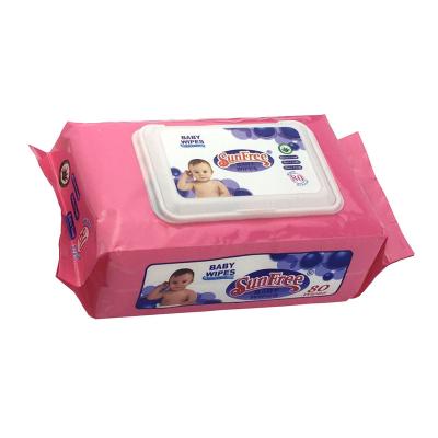 China Free Samples Customization Cleaning Brand And Logo Viscose And Polyester Baby Wet Wipes for sale