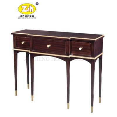 China W-818 Style Recyclable Classic Hotel Console Table Wooden Display Cabinet for sale