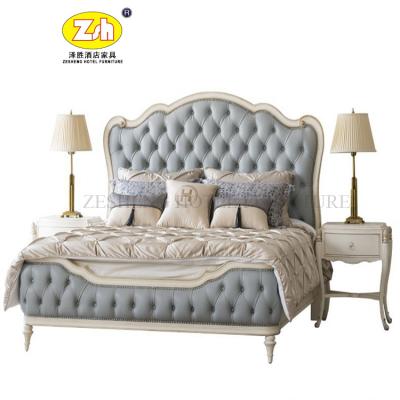 China Traditional Neoclassical Bedroom Furniture King Bed For Home ZH-27 for sale