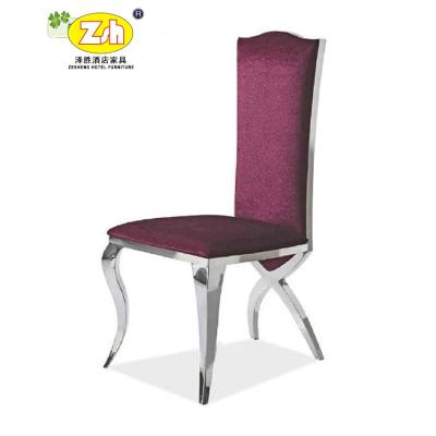 China Foshan Modern Stainless Steel Modern Hotel S.S Upholstered Chair Banquet Chairs For Sale ZC-19 for sale