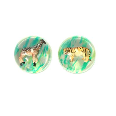 China Playing and Relaxing High Quality Wholesale 3d Tiger Figure Kids Toys 32mm Rubber Bouncy Balls for Gift for sale