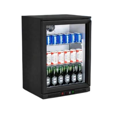 China Single-temperature Commercial Glass Door Front Under Counter Beverage Display Cooler Mini Table Top Bar Desktop Fridge for sale