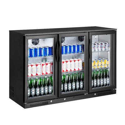 China Commercial Single-Temperature Sliding Glass Door Under Counter Beverage Fridge Mini Table Top Bar Beer Display Cooler for sale