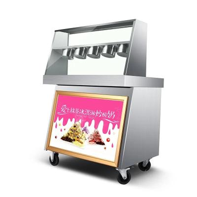 China Commercial Bakery Manual Dry / Roll Fried Ice Cream Machine for sale